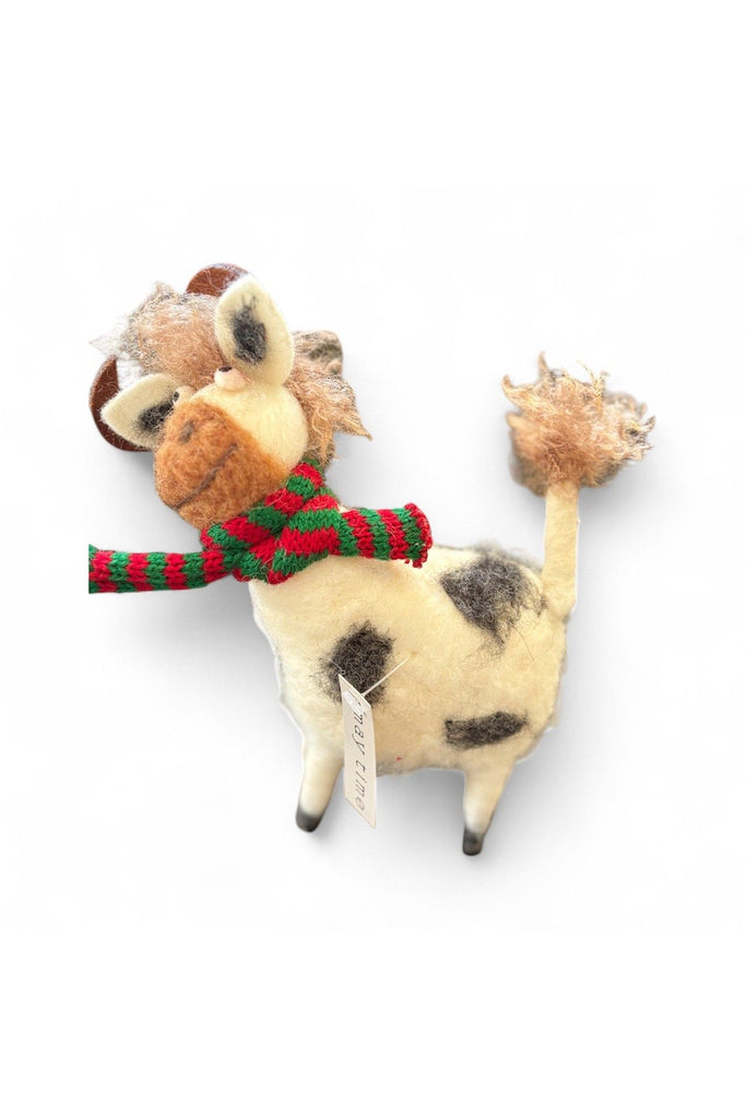 Christmas Decoration | Felt Standing Bullent Bull Christmas Decorations May Time