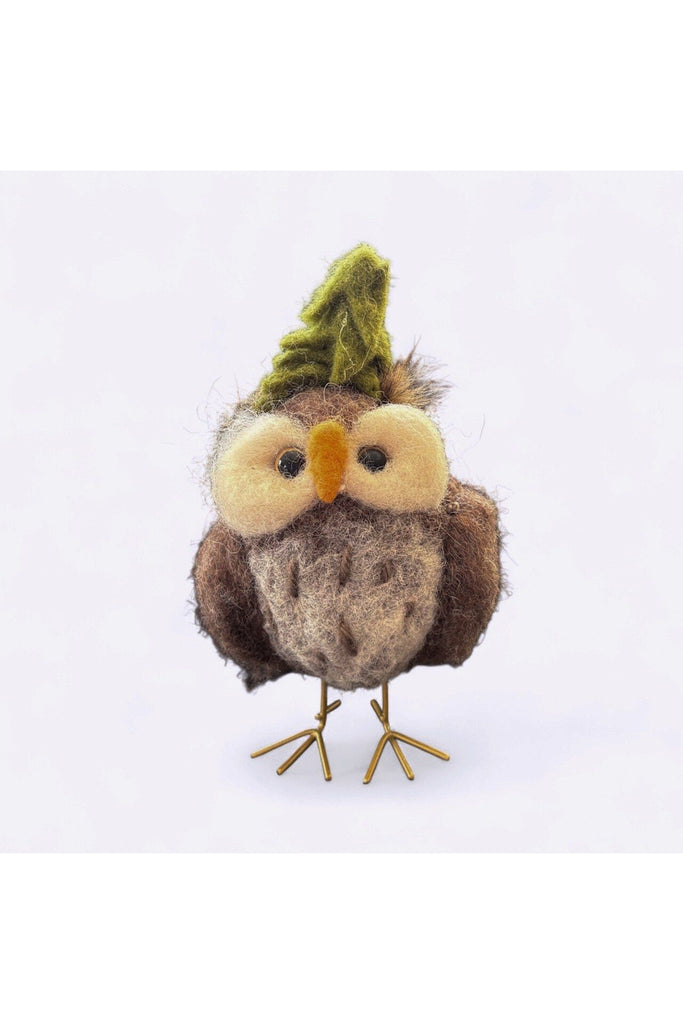 Christmas Decoration | Felt Standing Owl Christmas Decorations May Time