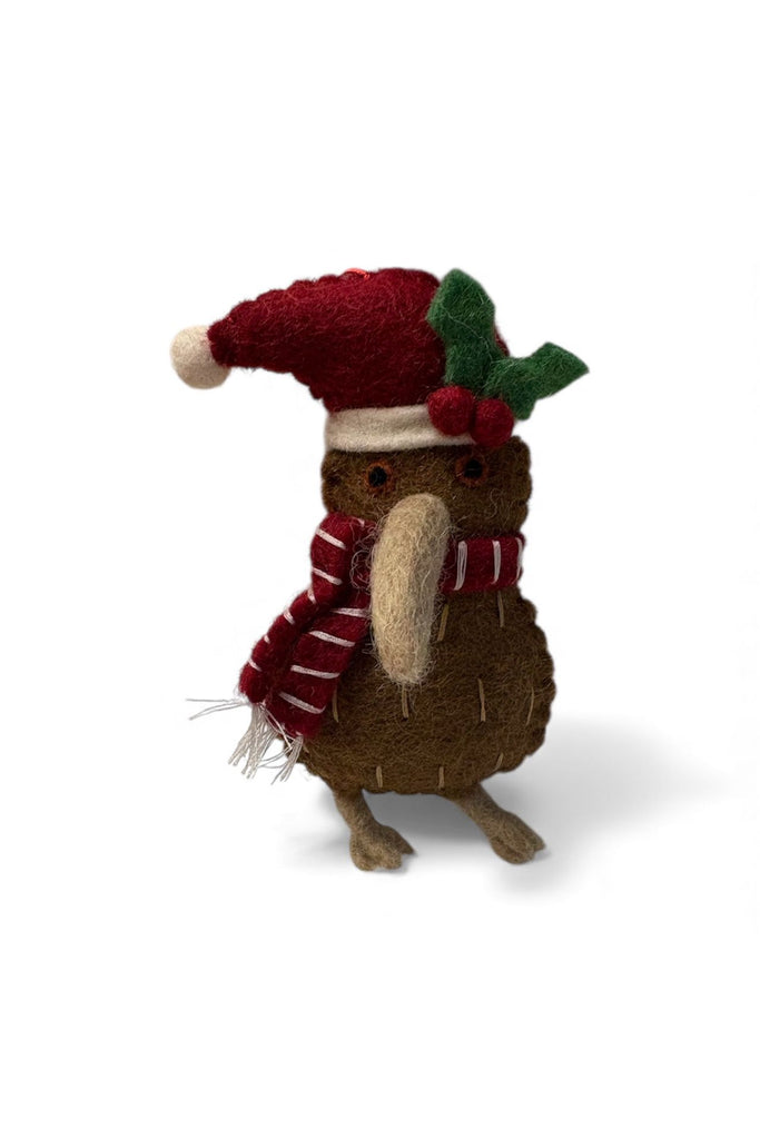 Hanging Christmas Decoration | Kiwi Bird w Hat & Scarf Christmas Decorations Pashom International