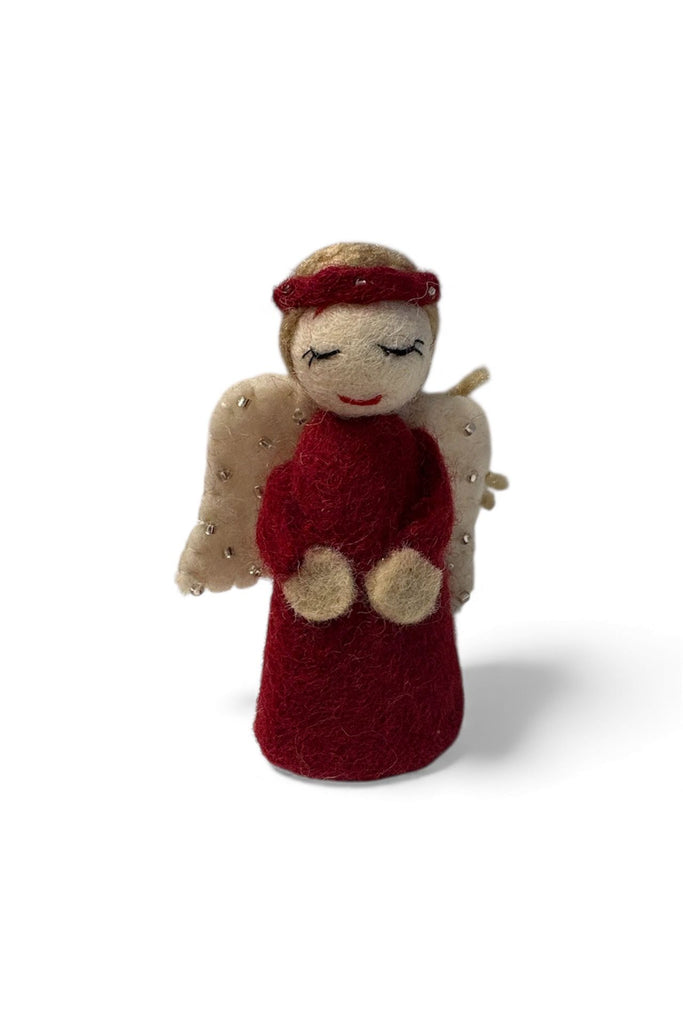 Hanging Christmas Decoration | Small Hanging Red Angel Christmas Decorations Pashom International