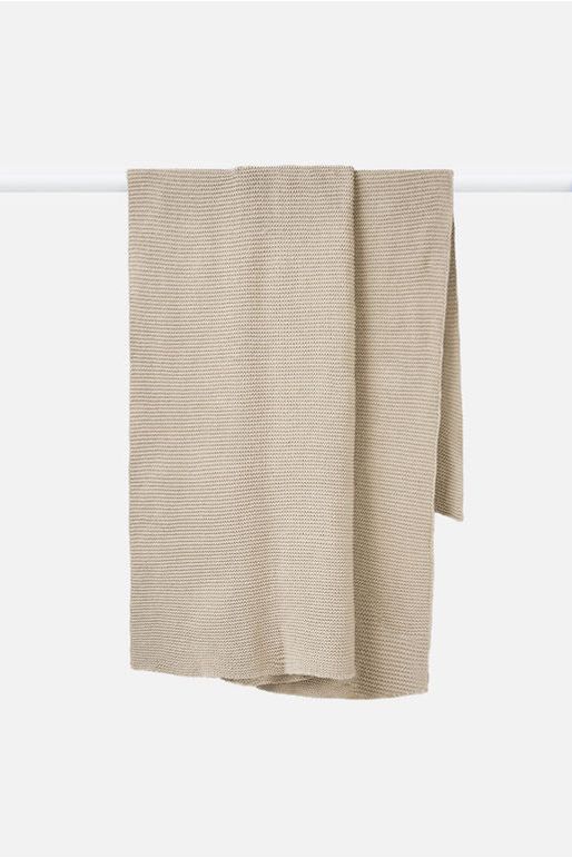 Purl  Knit Throw | Ivory Throws + Rugs Citta Essentials