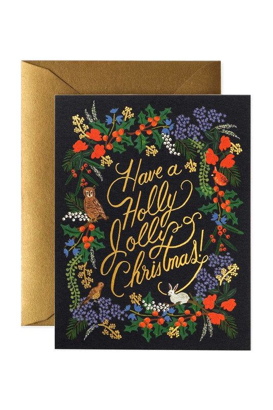 Greeting Card | Holly Jolly Christmas Christmas Greeting Cards Rifle Paper