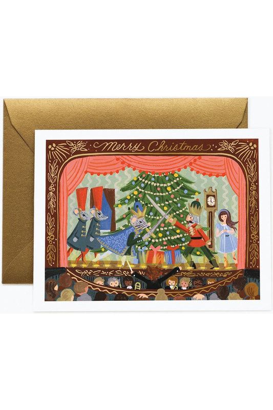 Greeting Card | Christmas Nutcracker Stage Christmas Greeting Cards Rifle Paper