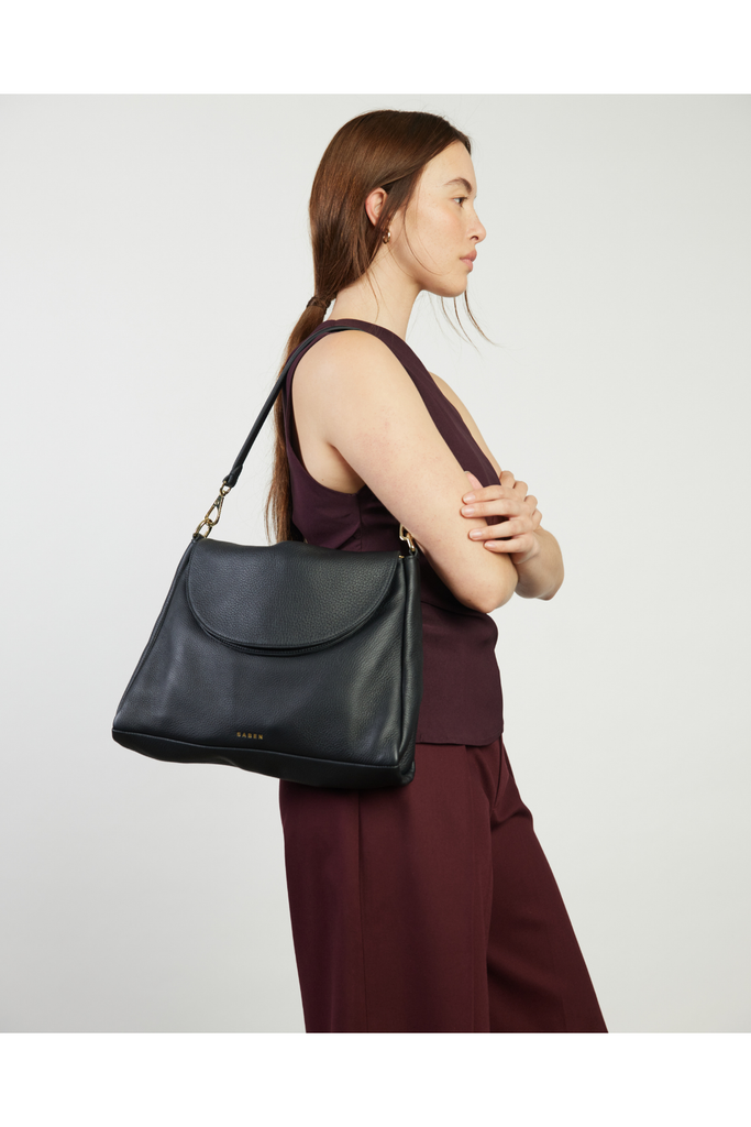 Becks Crossbody Bag | Black Luxe Shoulder + Crossbody Bags Saben