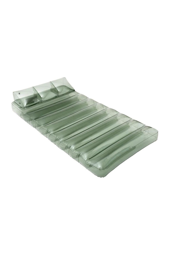 Seaglass Translucent Inflatable Pool Lounger Side View