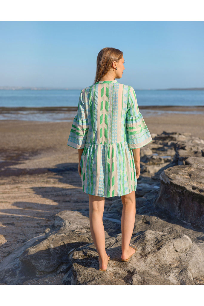 St Kitts Dress | Green Diamond Mini Dress S,M,L Stella & Gemma