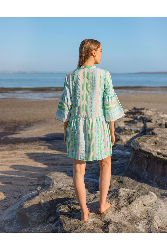 St Kitts Dress | Green Diamond Mini Dress S,M,L Stella & Gemma