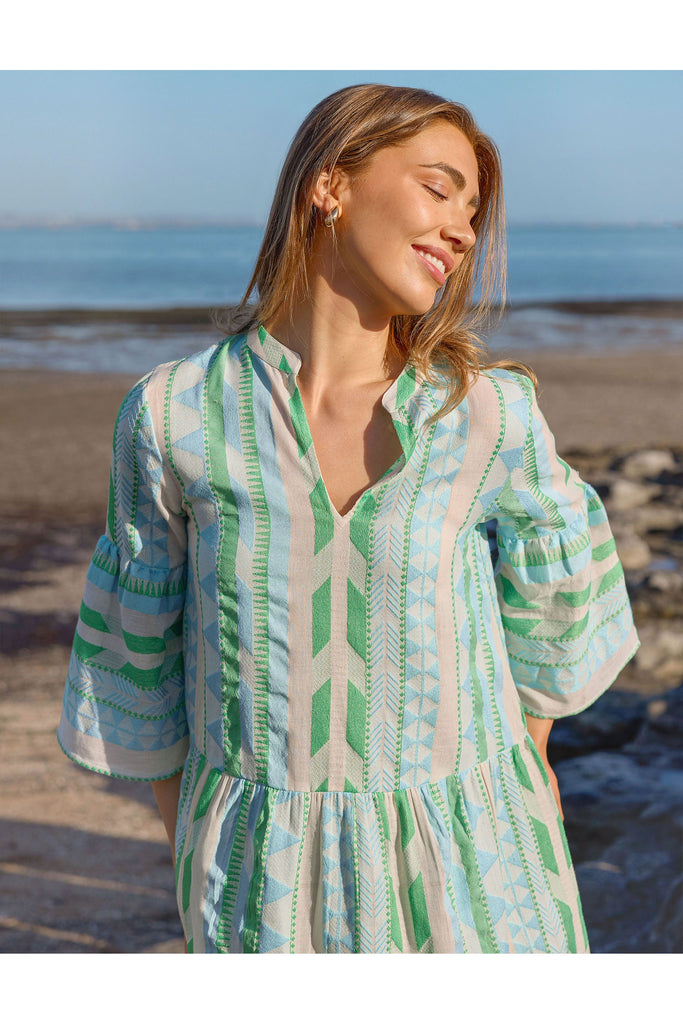 St Kitts Dress | Green Diamond Mini Dress S,M,L Stella & Gemma