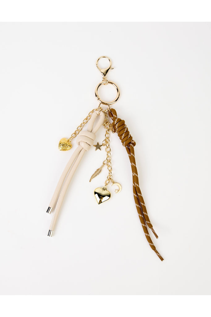 Keychain | Multi Rope with Gold Heart Keyrings Stella & Gemma