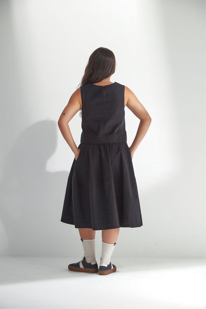 Standard Issue Cotton Broadcloth Shell Top Black