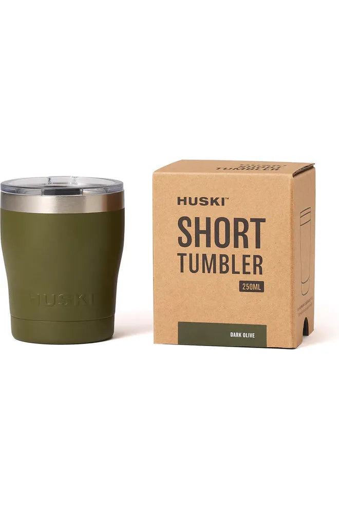 Short Tumbler 2.0 | 4 Finishes Beer + Wine Coolers + Cool Tumblers Dark Olive Huski