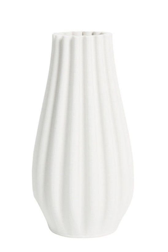 Flower Systems 3D White ceramic vase on a white background.