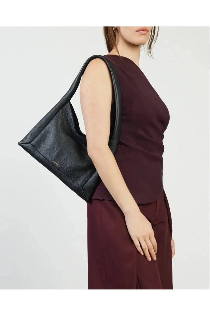 Hazel Shoulder Bag | Black Luxe Shoulder + Crossbody Bags Saben
