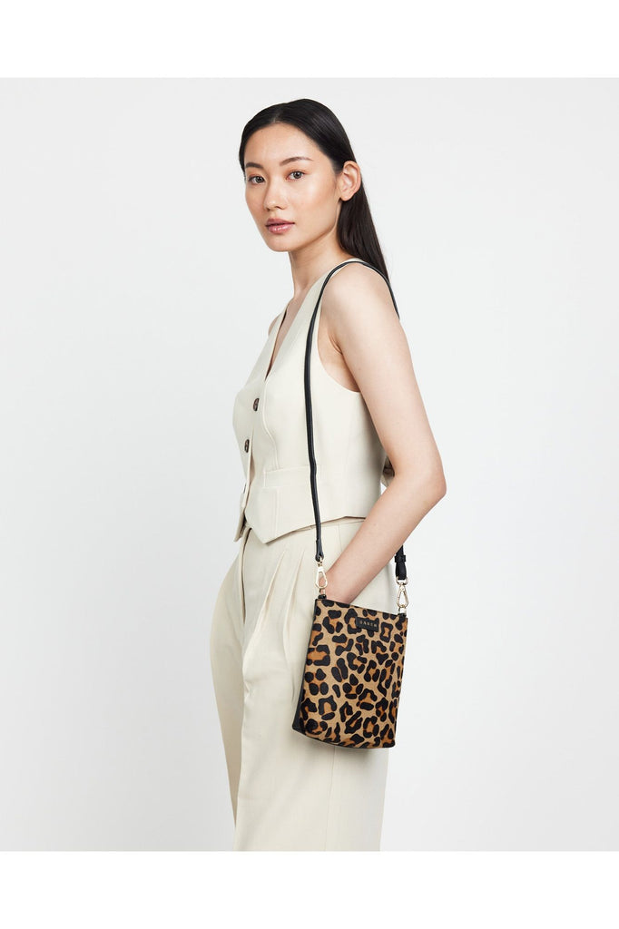 Saben Coco Mini Leopard Calf Hair Handbag
