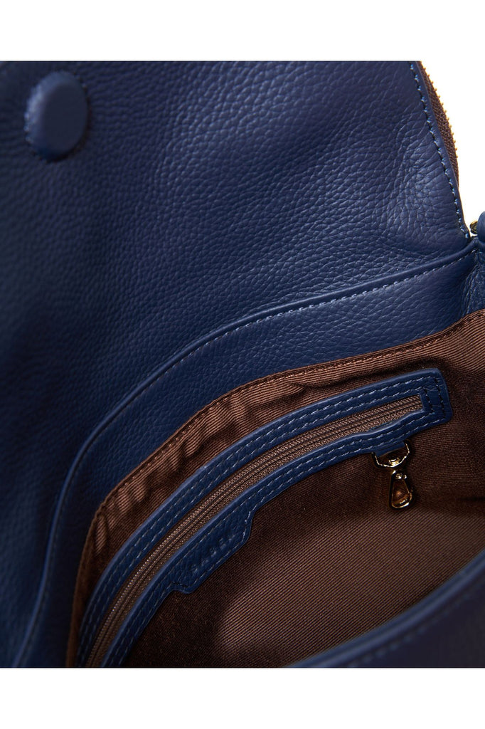 Saben AW24 Fifi Leather Handbag Midnight Blue