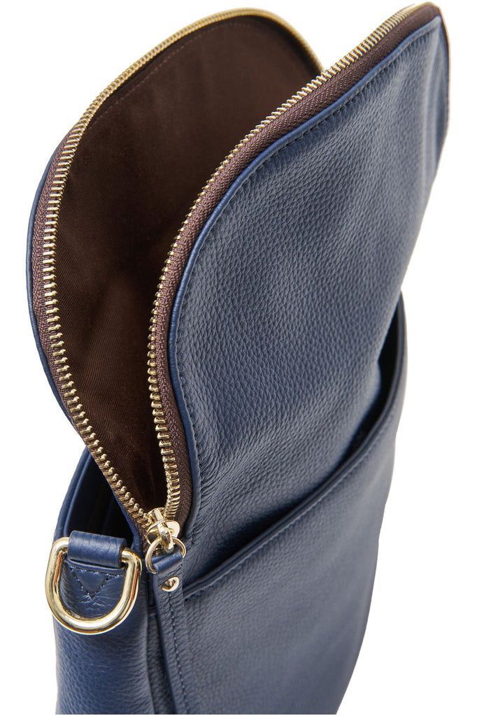 Saben AW24 Fifi Leather Handbag Midnight Blue