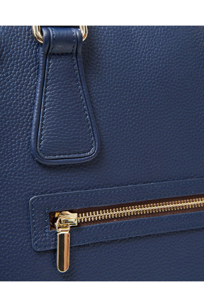 Saben Parker Briefcase Midnight Blue Leather