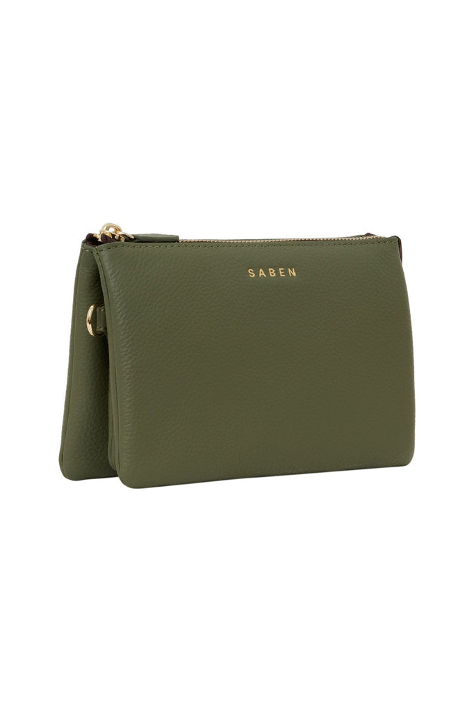 Saben Tilly Leather Handbag Cactus Green