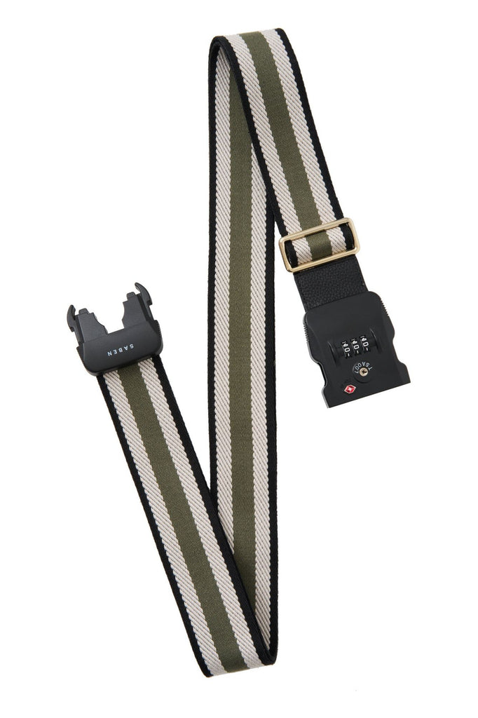 London Luggage Strap | Cactus Stripe Luggage + Accessories Saben