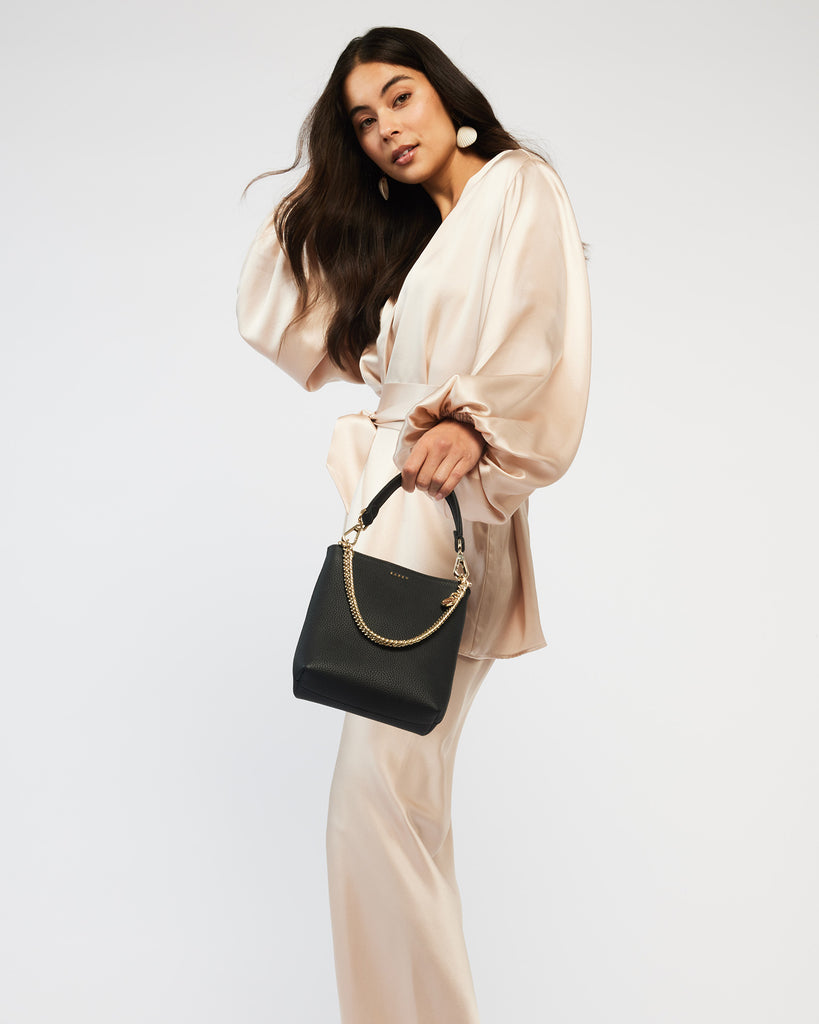 Coco Handbag | Black Shoulder + Crossbody Bags Saben