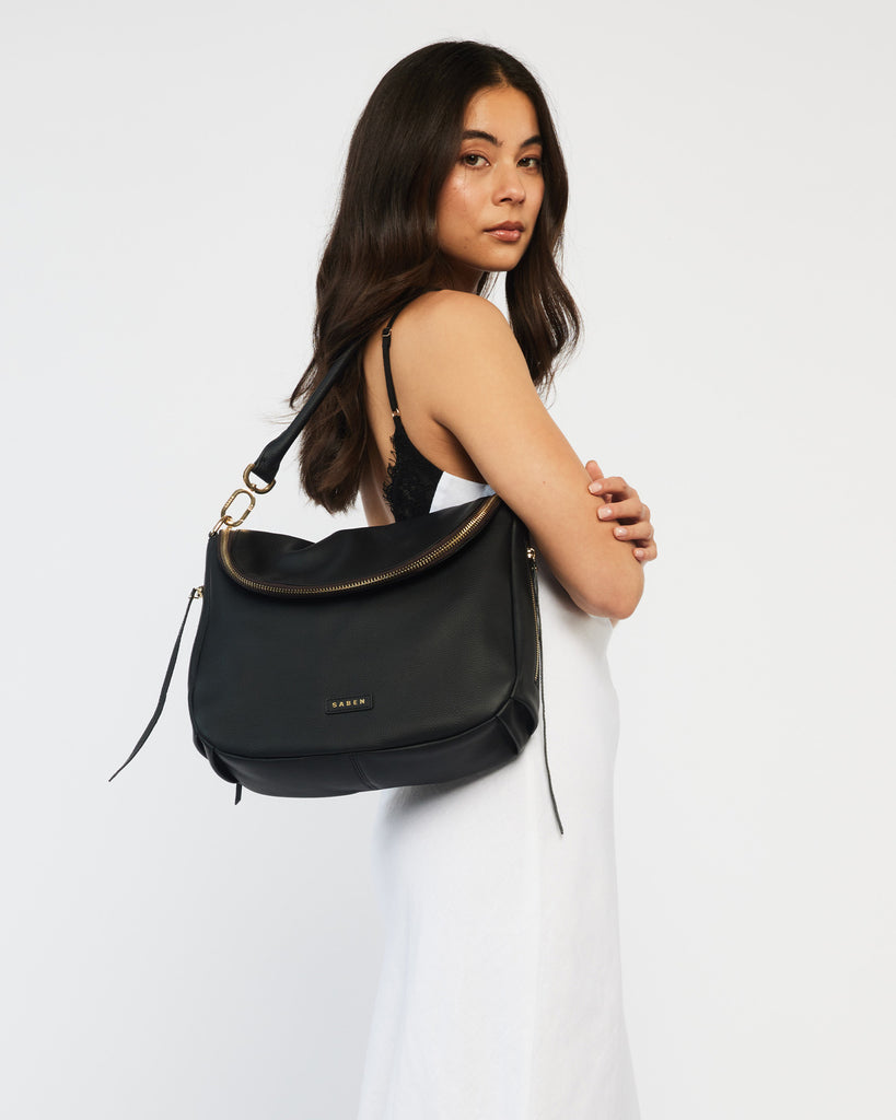 Frankie Shoulder Bag | Black Shoulder + Crossbody Bags Black Saben