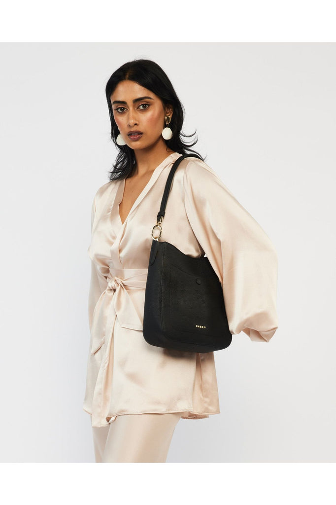 Rosie Shoulder Bag | Black Shoulder + Crossbody Bags Saben