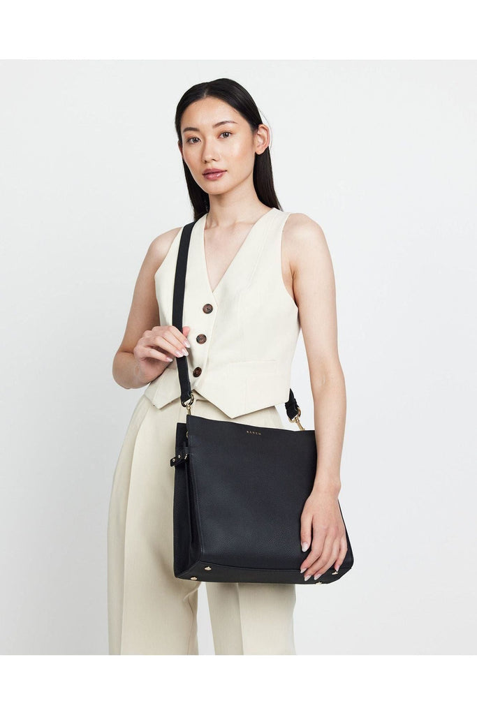 Beatrice Bag | Black Shoulder + Crossbody Bags Saben