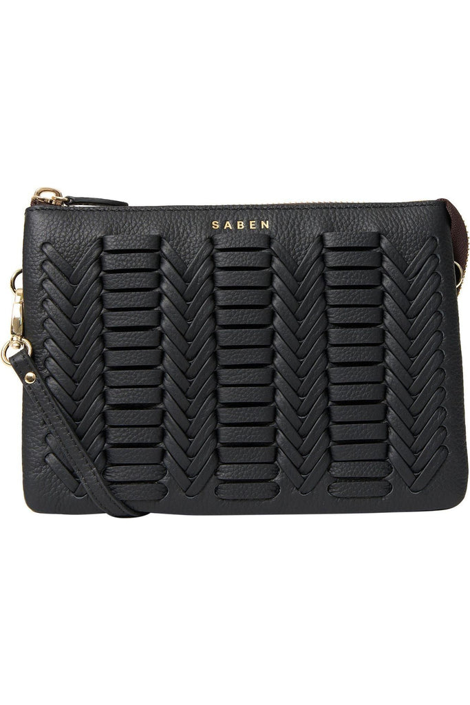 Tilly's Big Sis Crossbody Bag | Black Chevron Shoulder + Crossbody Bags Saben