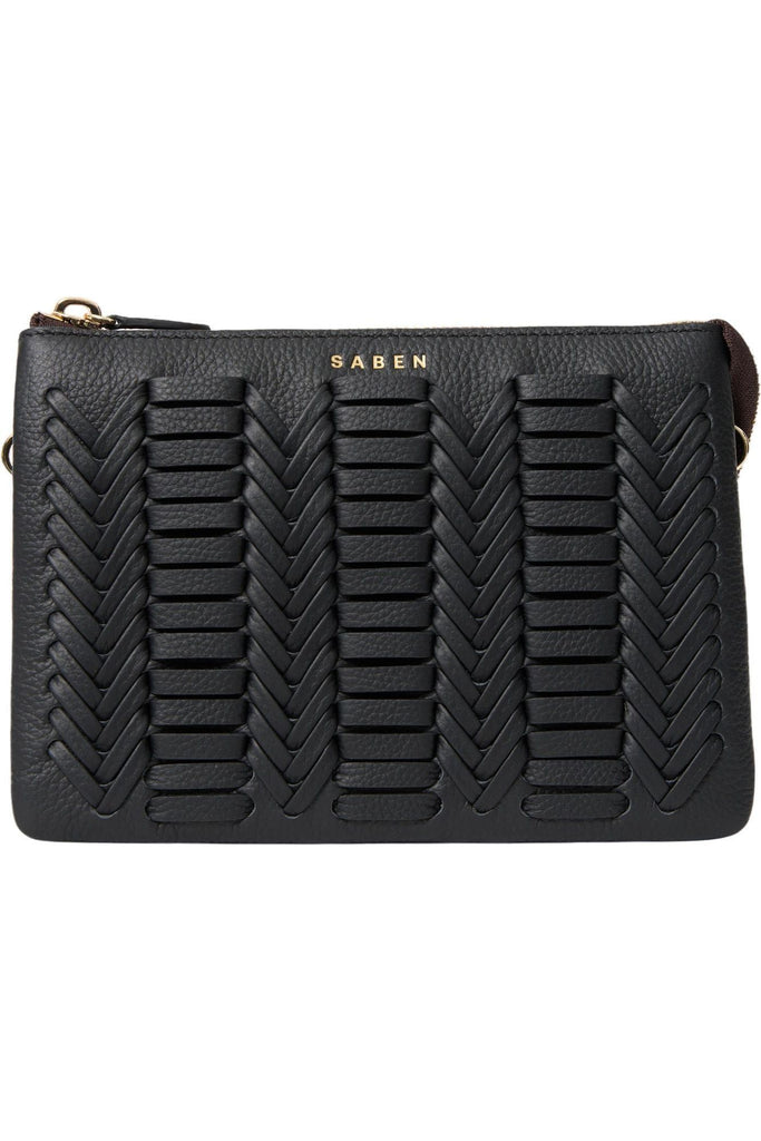 Tilly's Big Sis Crossbody Bag | Black Chevron Shoulder + Crossbody Bags Saben