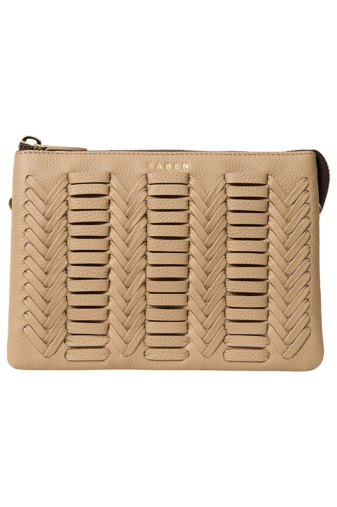 Tilly's Big Sis Crossbody Bag | Tea Chevron Shoulder + Crossbody Bags Saben
