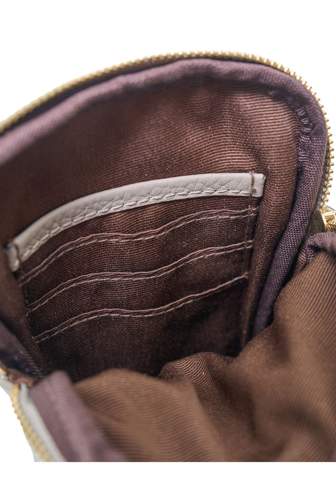 Nikko Pocket Phone Sling | Dove Bubble Shoulder + Crossbody Bags Saben