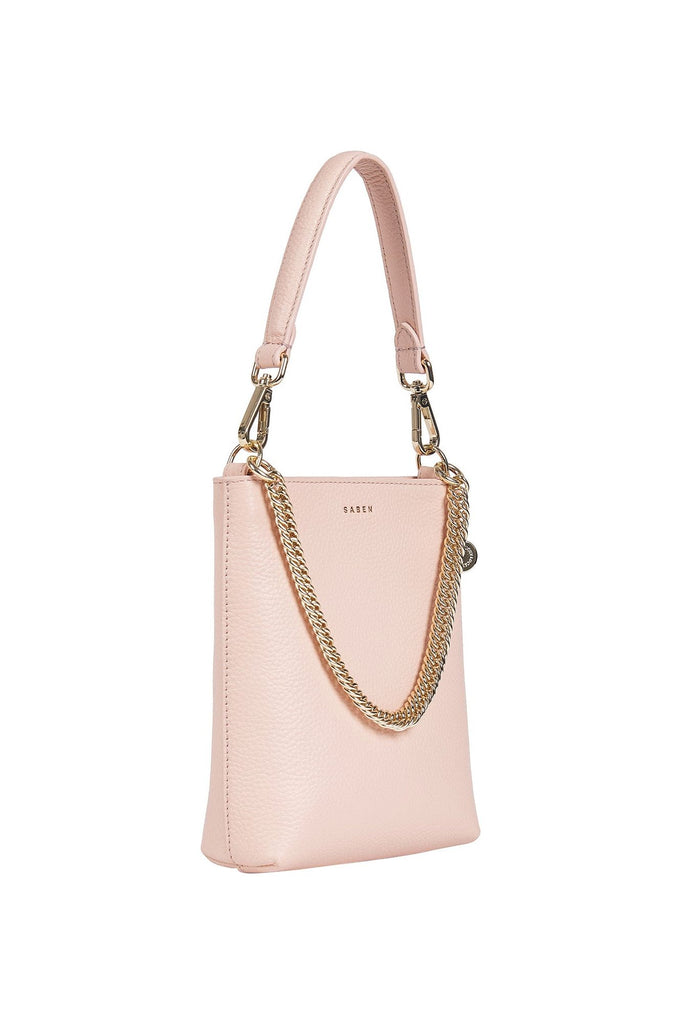 Saben Coco Leather Handbag Blush