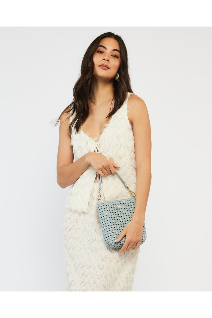 Coco Handbag | Mist Fine Braid Shoulder + Crossbody Bags Saben