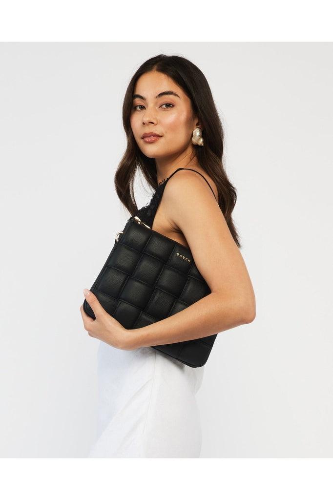 Matilda Crossbody Bag | Black Woven Shoulder + Crossbody Bags Saben