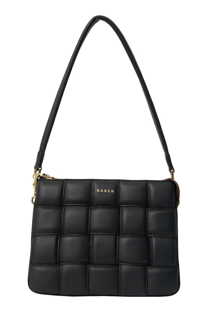 Matilda Crossbody Bag | Black Woven Shoulder + Crossbody Bags Saben