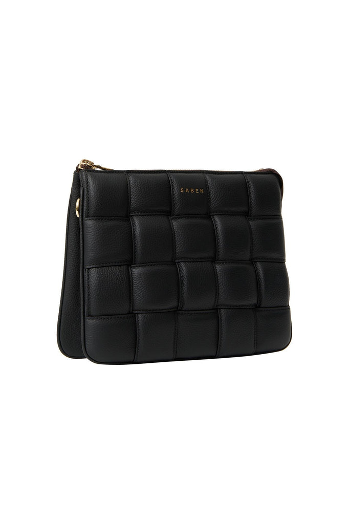 Matilda Crossbody Bag | Black Woven Shoulder + Crossbody Bags Saben