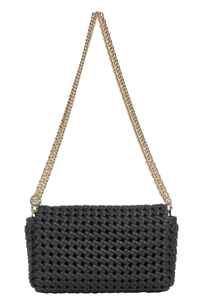 Saben Milla Leather Shoulder Bag Black Fine Braid