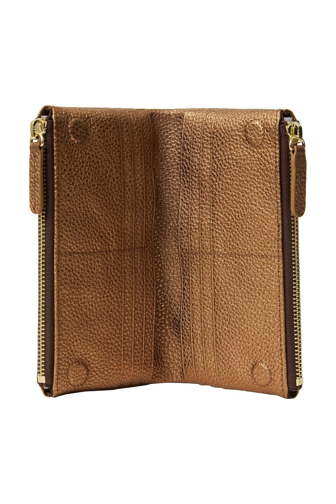 Sam Wallet | Brushed Bronze Womens Wallets Saben