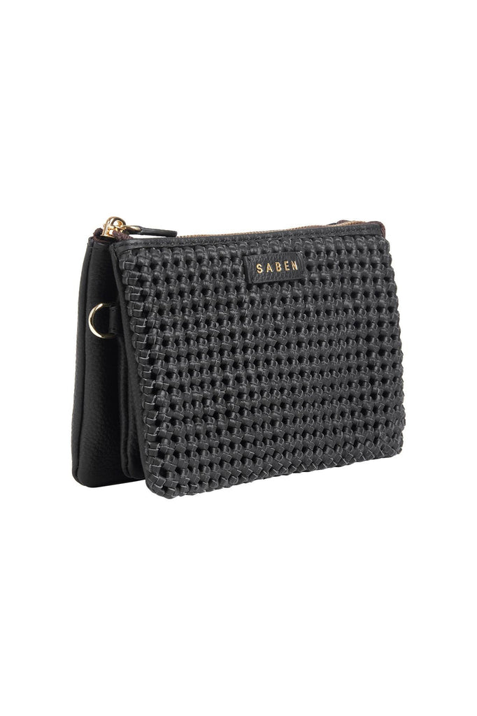 Tilly Crossbody Bag | Black Fine Braid Shoulder + Crossbody Bags Saben