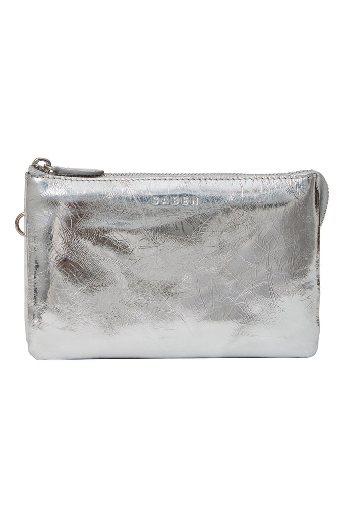 Tilly Crossbody Bag | Silver Crinkle Shoulder + Crossbody Bags Saben