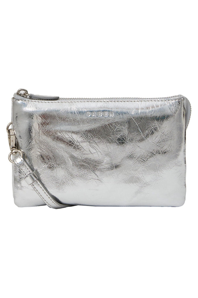 Tilly Crossbody Bag | Silver Crinkle Shoulder + Crossbody Bags Saben