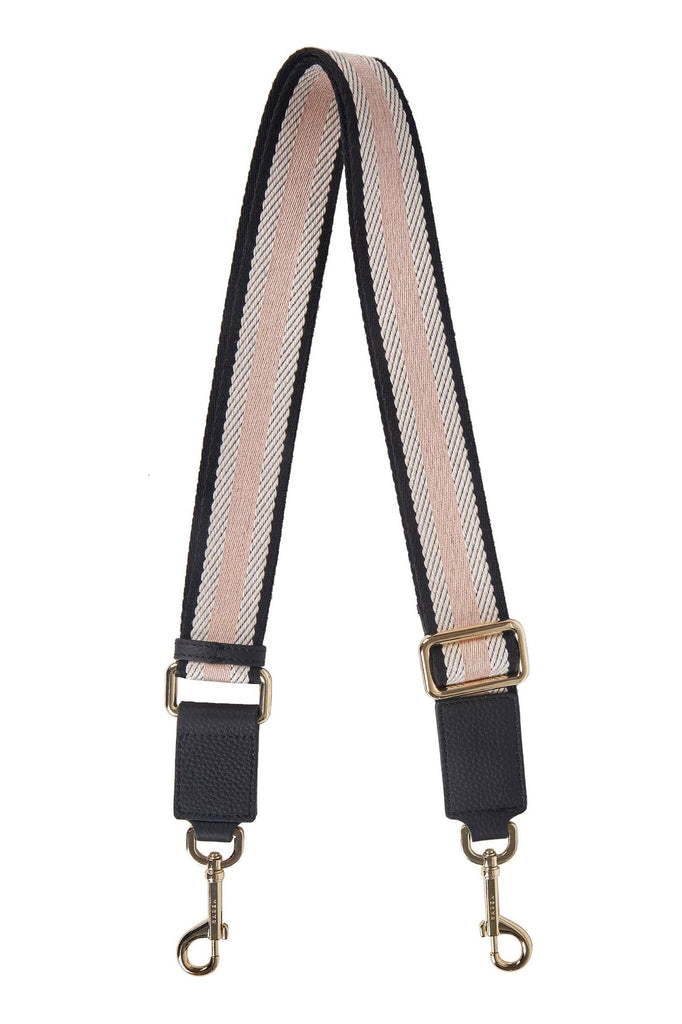 Feature Webbing Strap | Black + White + Blush Bag Hooks, Straps + Handles Saben