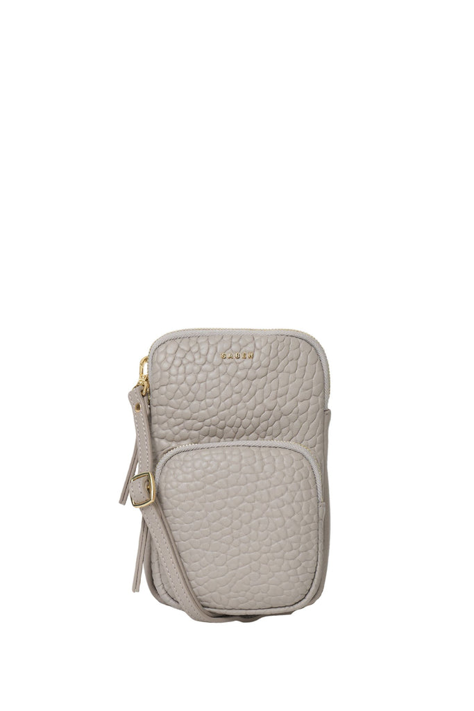 Nikko Pocket Phone Sling | Dove Bubble Shoulder + Crossbody Bags Saben