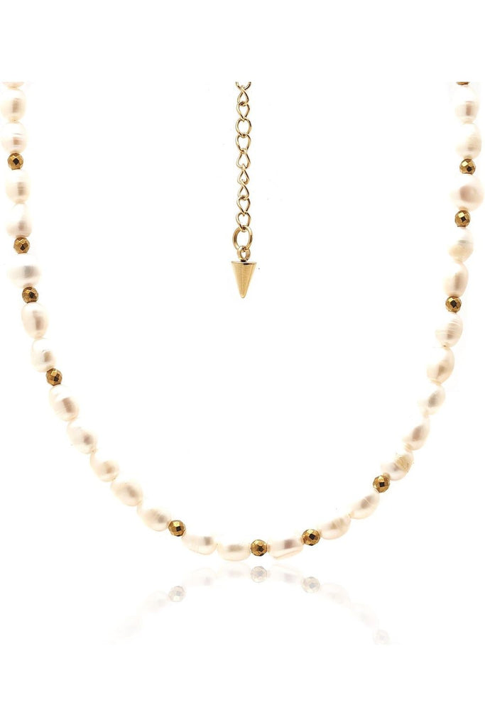 Celine Pearl Necklace Necklaces + Pendants Silver,Gold Silk & STEEL