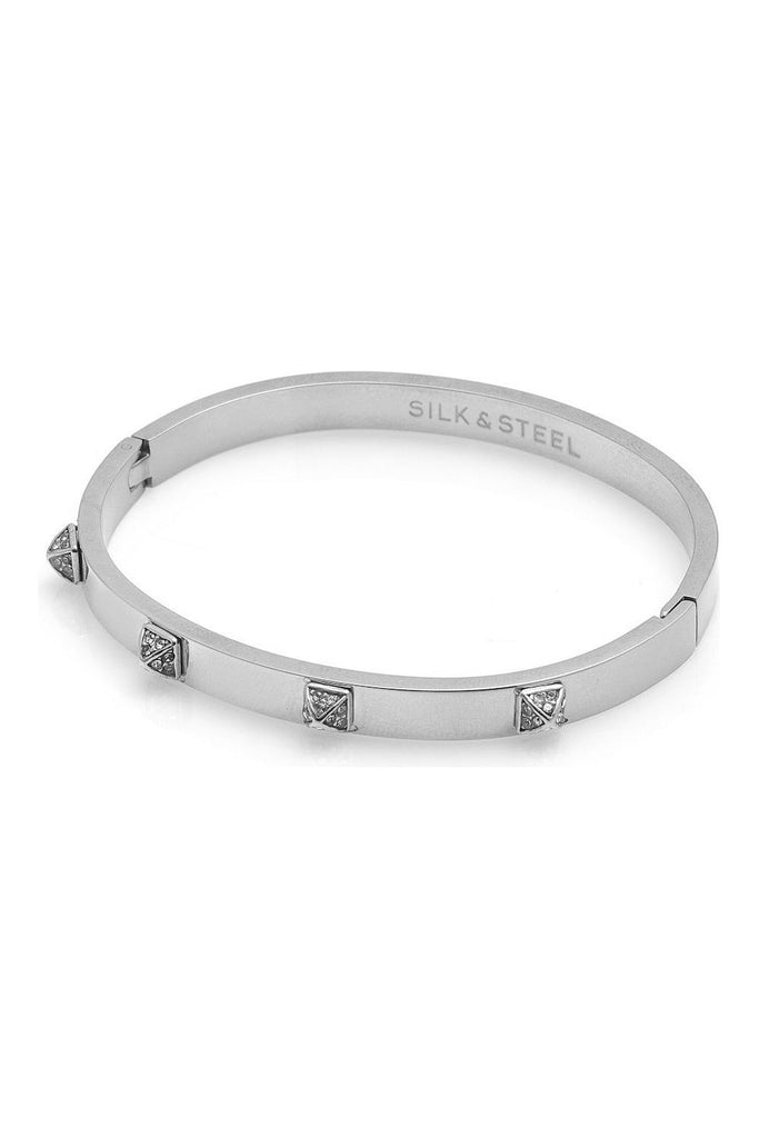 Silk & Steel Prism Bangle Silver