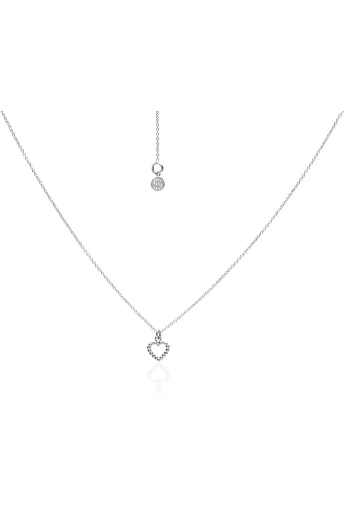 Silk & Steel Mini Cutout Heart Necklace