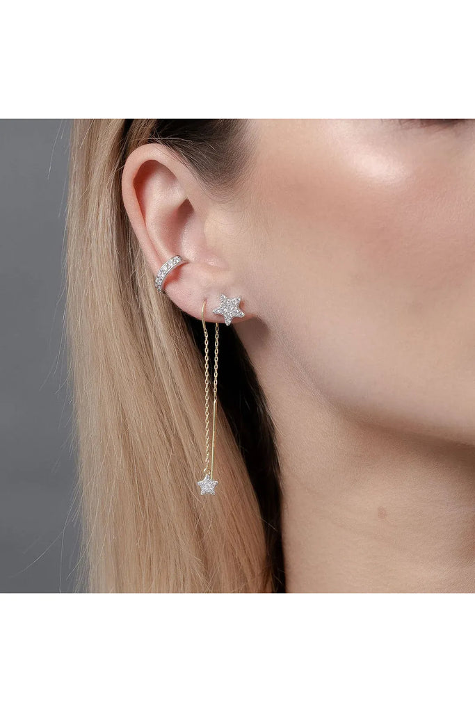 Etoile Stud Earrings Earrings Silver,Gold Silk & STEEL