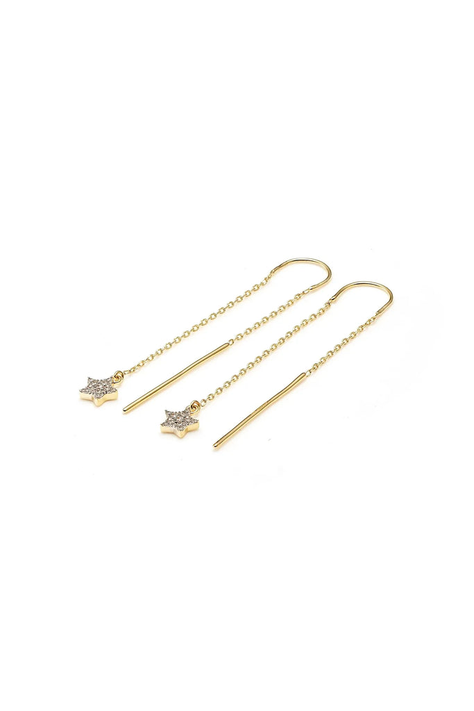 Etoile Thread Earrings Earrings Silver,Gold Silk & STEEL