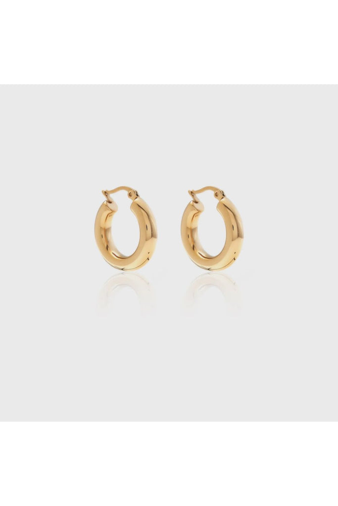Silk & Steel Halo Hoop Earrings Medium