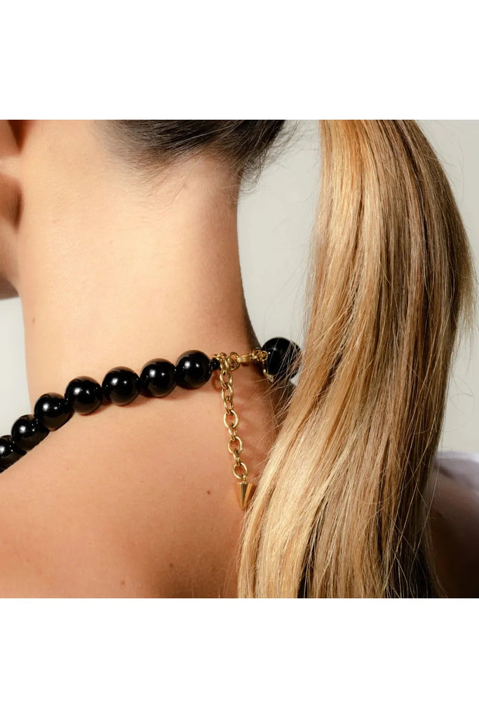 Midnight Choker Necklace | Black Onyx + Gold Necklaces + Pendants Silk & STEEL